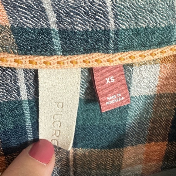 Pilcro flannel Anthro  Plisse Plaid Button Down Shirt - XS - Picture 3 of 6